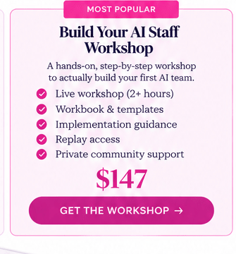 Build Your AI Staff Workshop - Alicia GonzalezLive Workshop