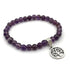 Amethyst Beaded Bracelet with Tree of Life Pendant - Alicia GonzalezBracelets