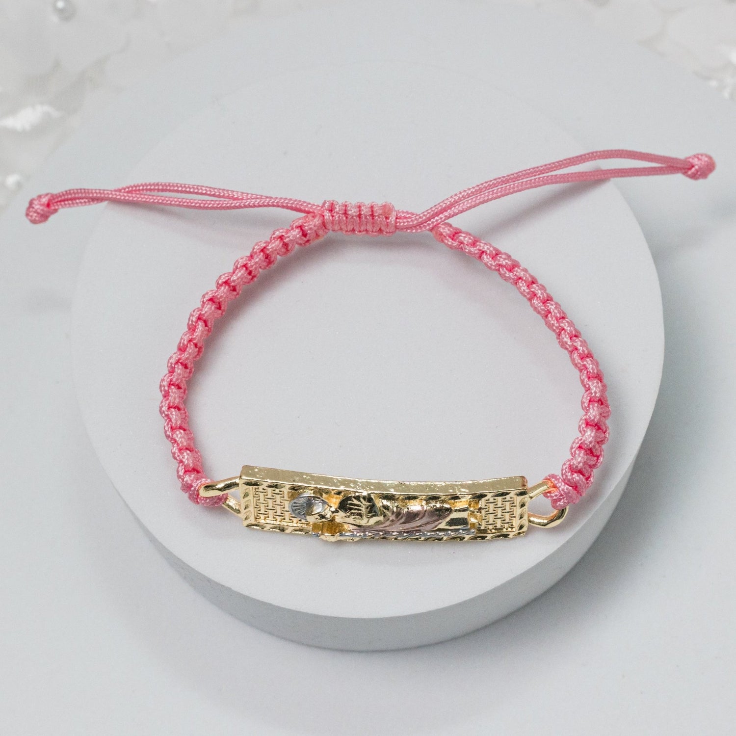 Mexican Bracelets | Handmade Woven Pulsera - 14K Gold Plated San Judas - Alicia GonzalezBracelets
