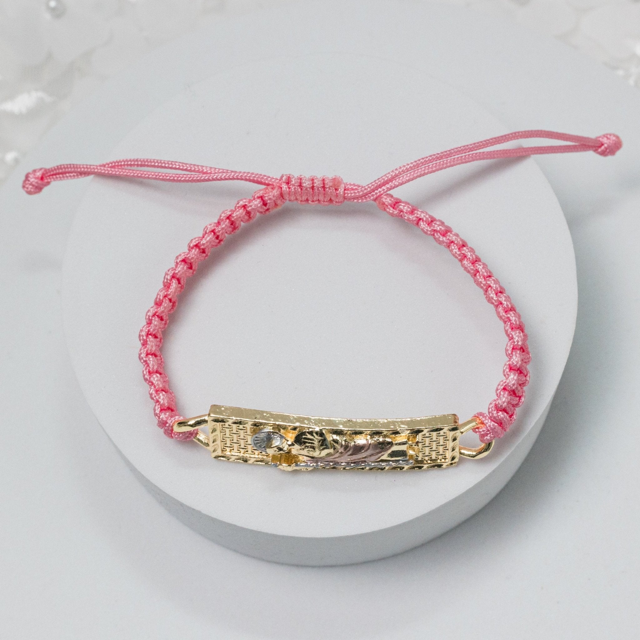 Mexican Bracelets | Handmade Woven Pulsera - 14K Gold Plated San Judas - Alicia GonzalezBracelets