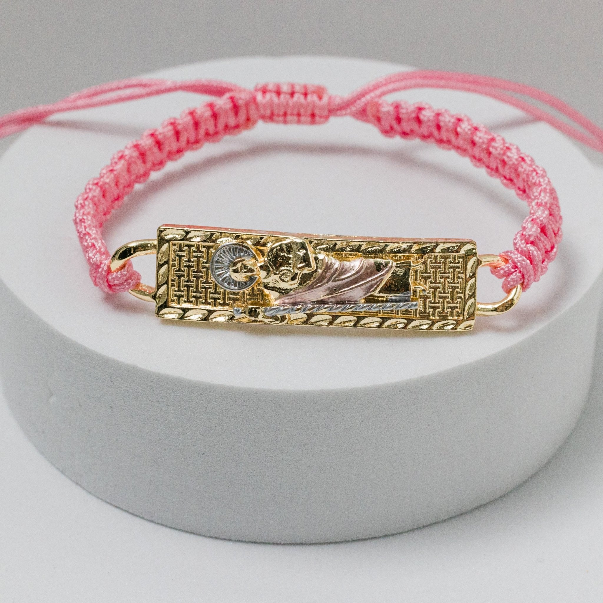 Mexican Bracelets | Handmade Woven Pulsera - 14K Gold Plated San Judas - Alicia GonzalezBracelets