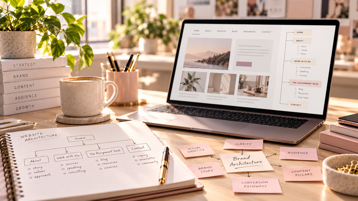Marketing and digital strategy workspace