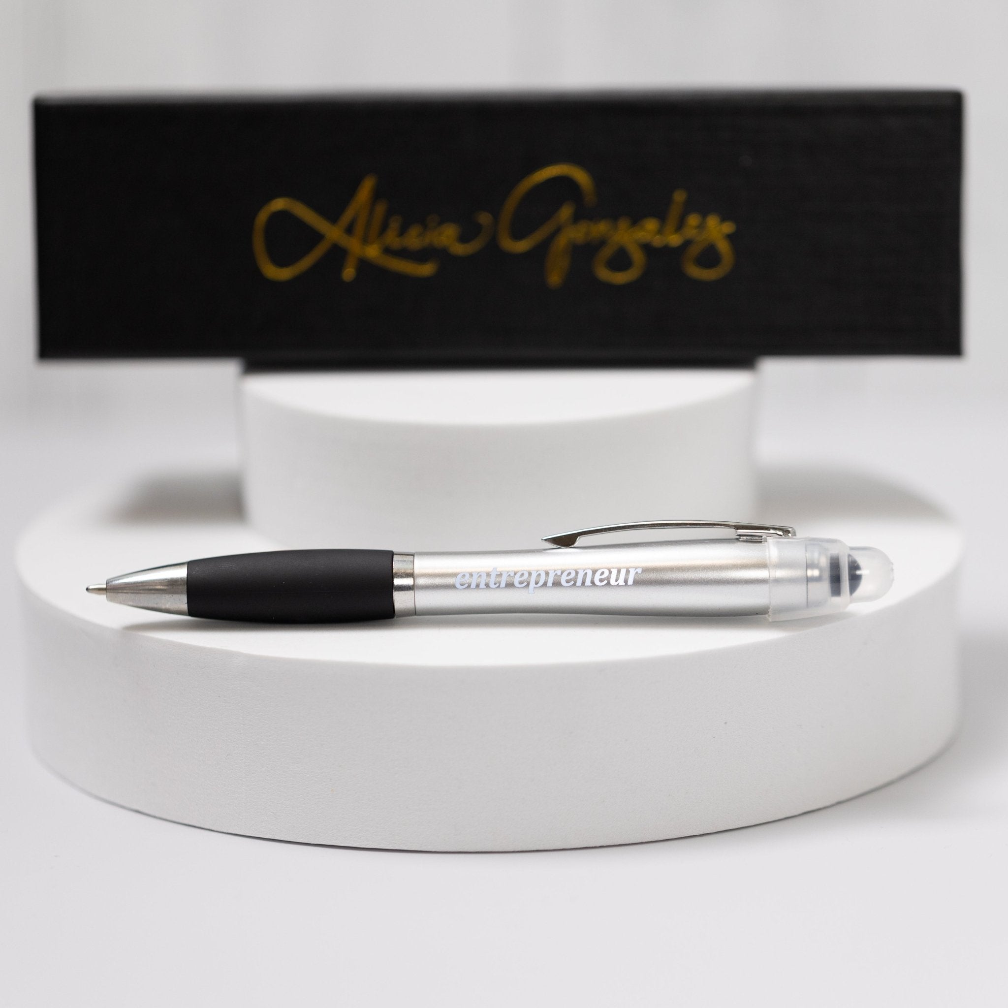 Light Up Pen with ENTREPRENEUR Logo - Alicia GonzalezPens