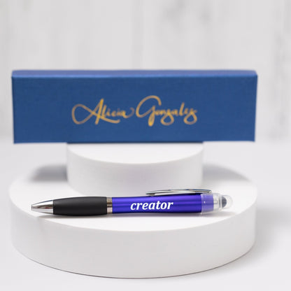 Light Up Pen with ENTREPRENEUR Logo - Alicia GonzalezPens