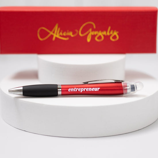 Light Up Pen with ENTREPRENEUR Logo - Alicia GonzalezPens