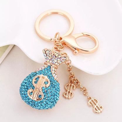 Money Bag Rhinestone Key Chain - Alicia GonzalezKeychains