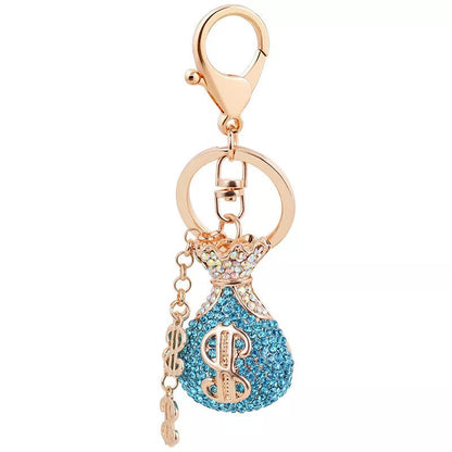 Money Bag Rhinestone Key Chain - Alicia GonzalezKeychains