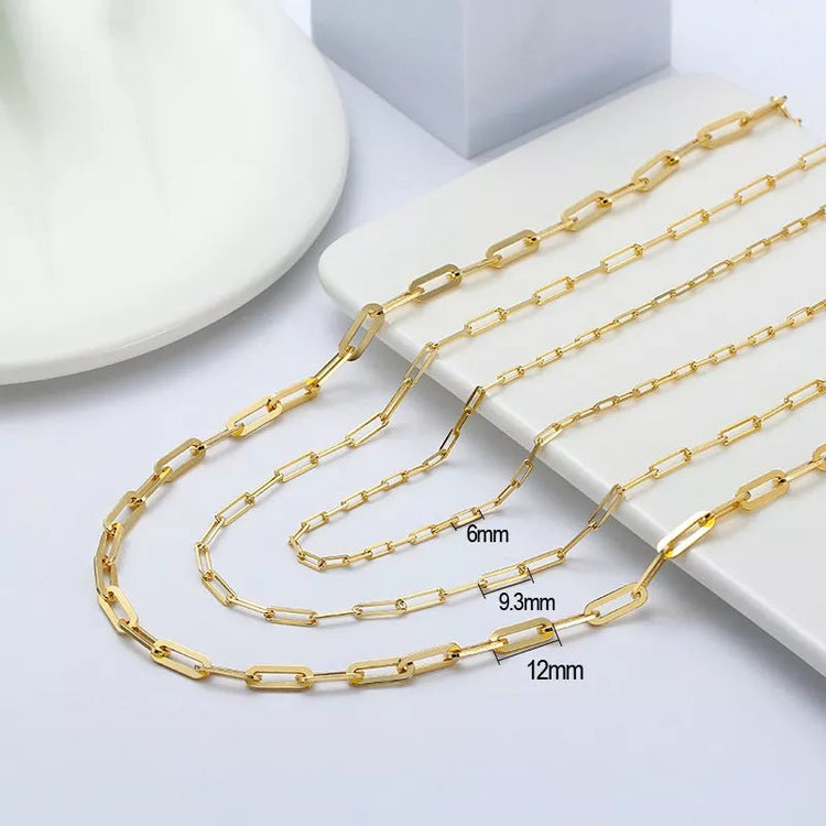 Paperclip Link Necklace - 14K Gold Plated Over Sterling Silver - Alicia GonzalezNecklaces