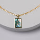 Rectangle Abalone Shell Pendant Necklace 18K Gold Plated - Alicia GonzalezNecklaces
