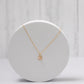 Rose Quartz Round Pendant Necklace 18K Gold Plated - Alicia GonzalezNecklaces